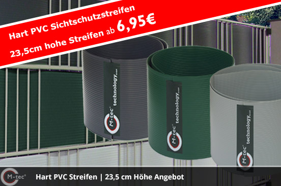 Hart PVC Streifen 23,5cm Höhe Hart PVC Streifen 23,5cm Höhe
