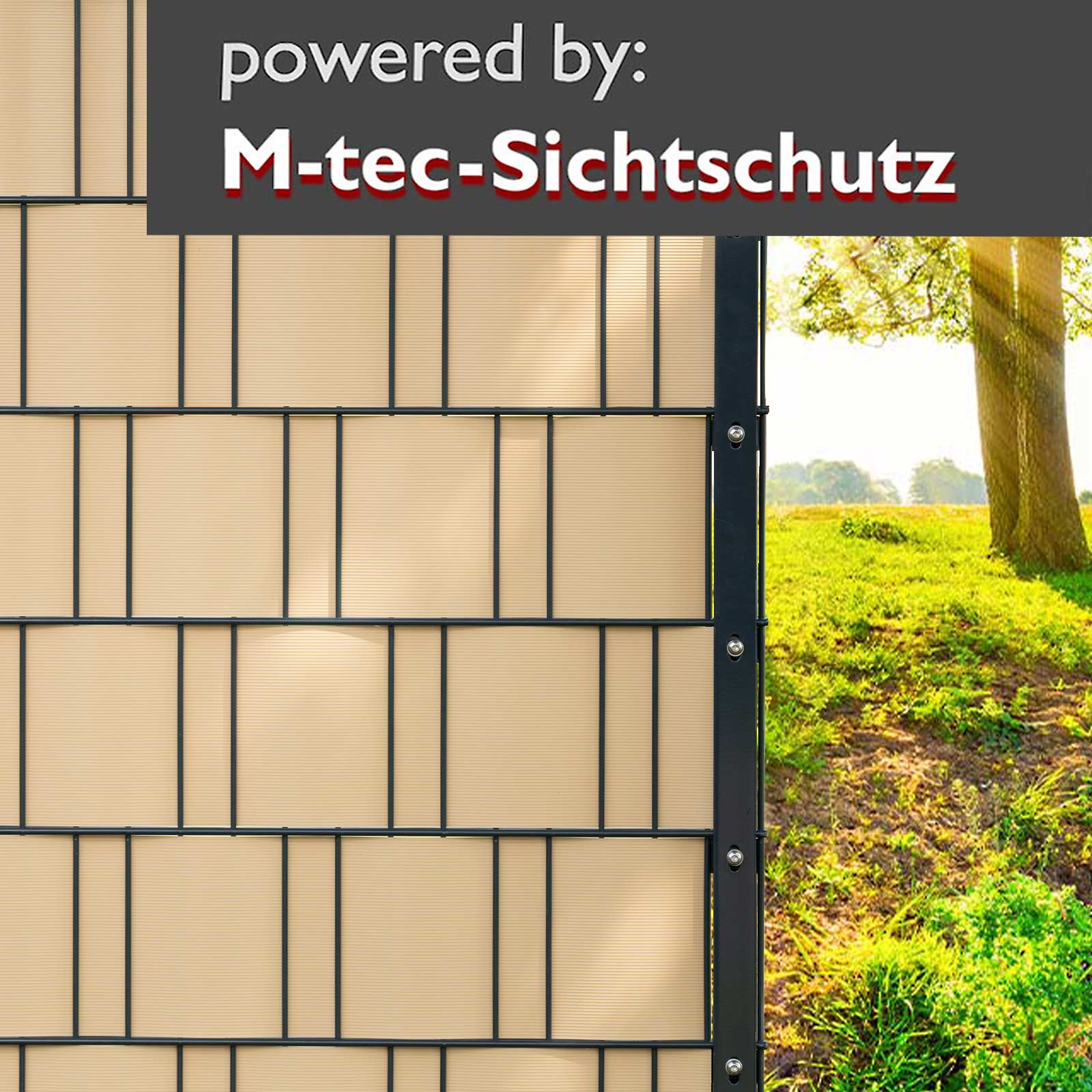 PP Sichtschutz Streifen 10er Pack Beige