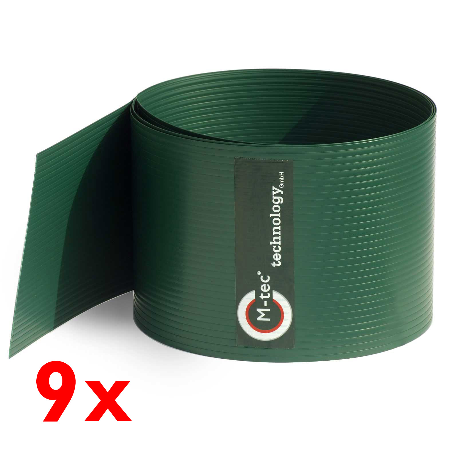 Sichtschutzstreifen Hart - PVC in grün | 19cm hoch | 9 Streifen