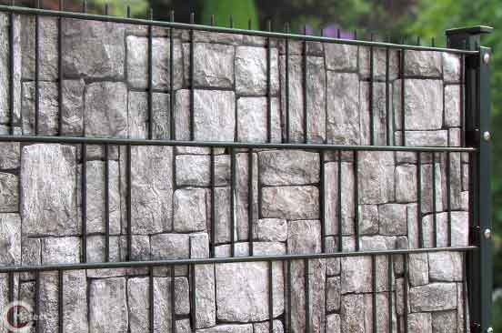 PVC Sichtschutz Granitmauer