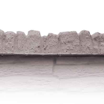 Betonzaun Oberlatte Mediterran Nostalgie grau-braun