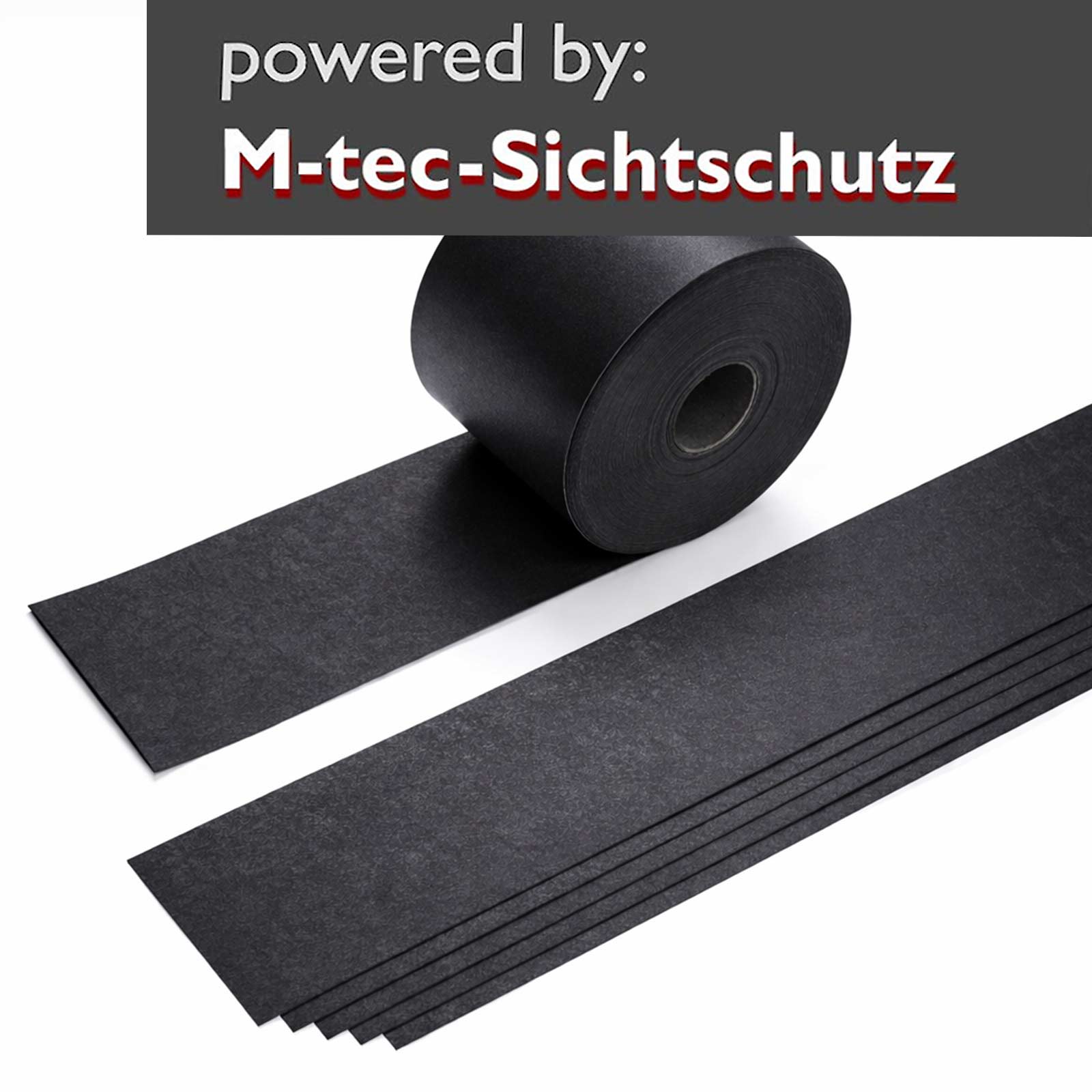 PP 35lfm Schwarze Rolle Lederstruktur  