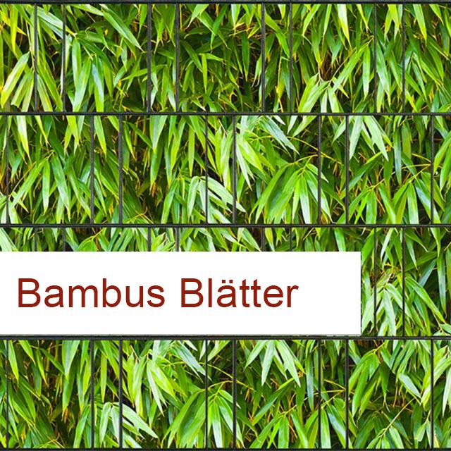 Sichtschutz Motiv Bambus Blätter