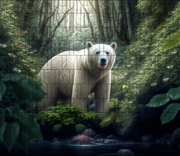 Eisbär - Bedrucktes Tier-Zaunposter