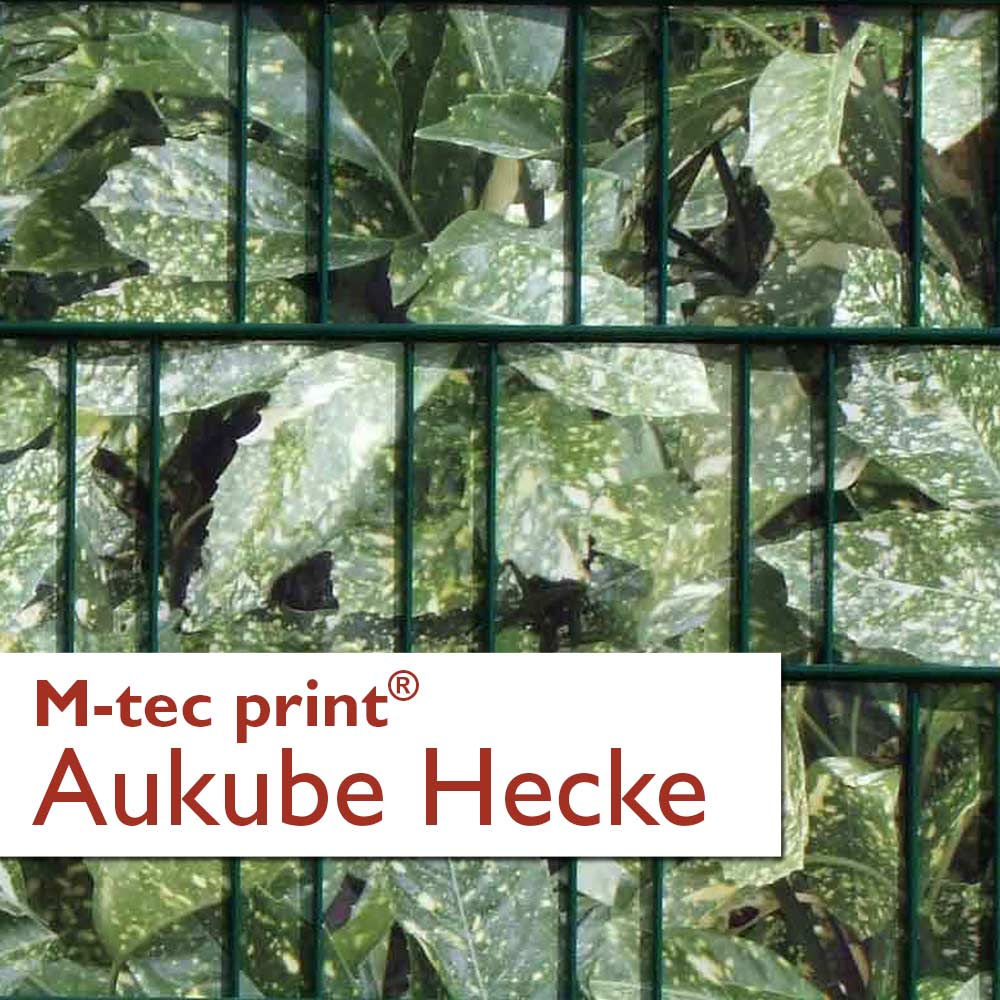 "M-tec print®" Zaunstreifen Aukube Hecke