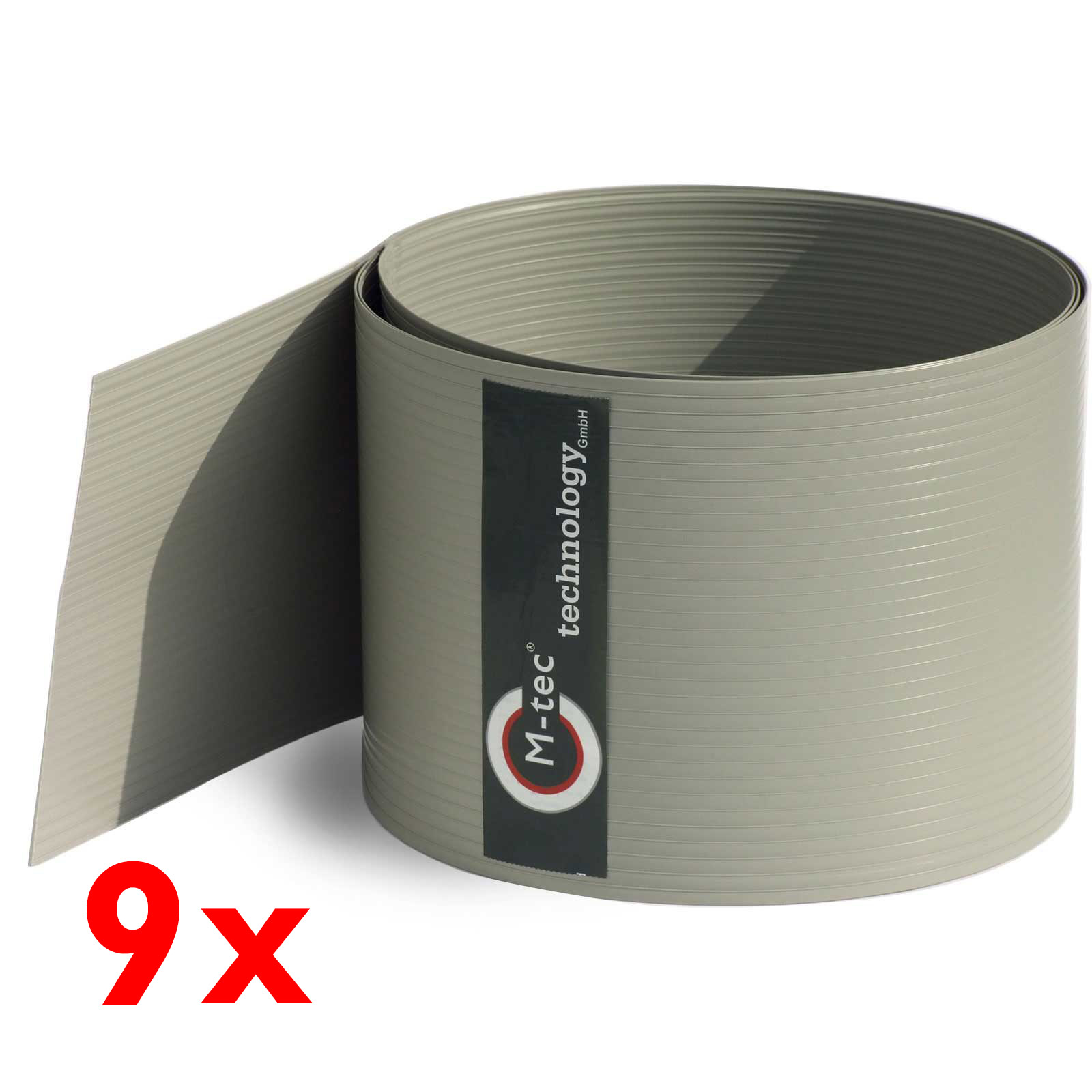 Sichtschutzstreifen Hart - PVC steingrau | 19cm | 9 Streifen