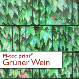 "M-tec print®" Zaunstreifen Grüner Wein