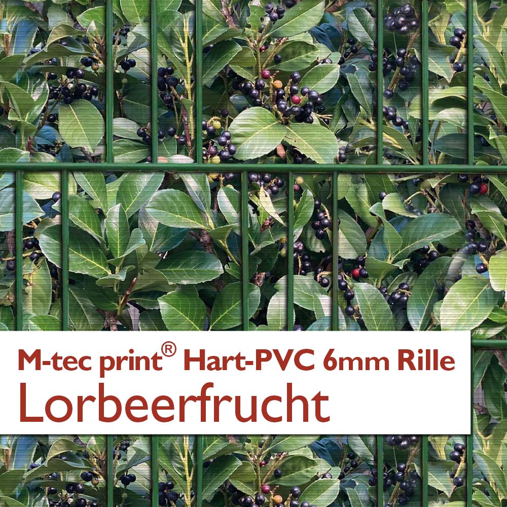 "M-tec print®" Hart-PVC 6mm Rille - Lorbeerfrucht