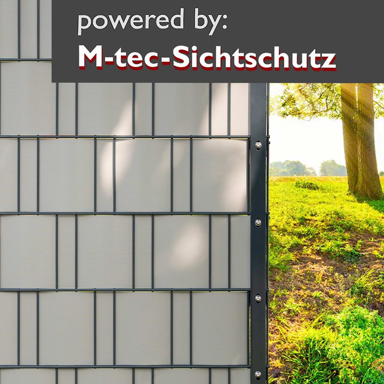 PP Sichtschutz Streifen 10er Pack Steingrau