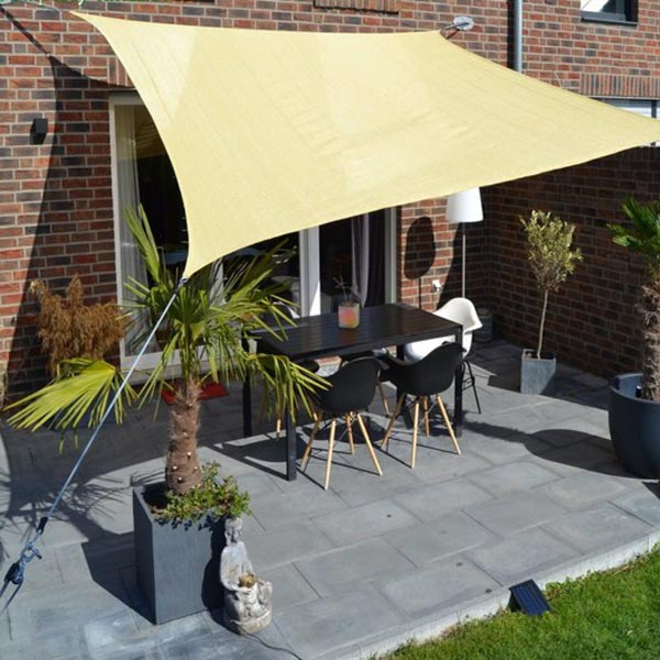 PEDDY SHIELD Vierecksonnensegel ohne Regenschutz-weizen-3,60 x 3,60 m