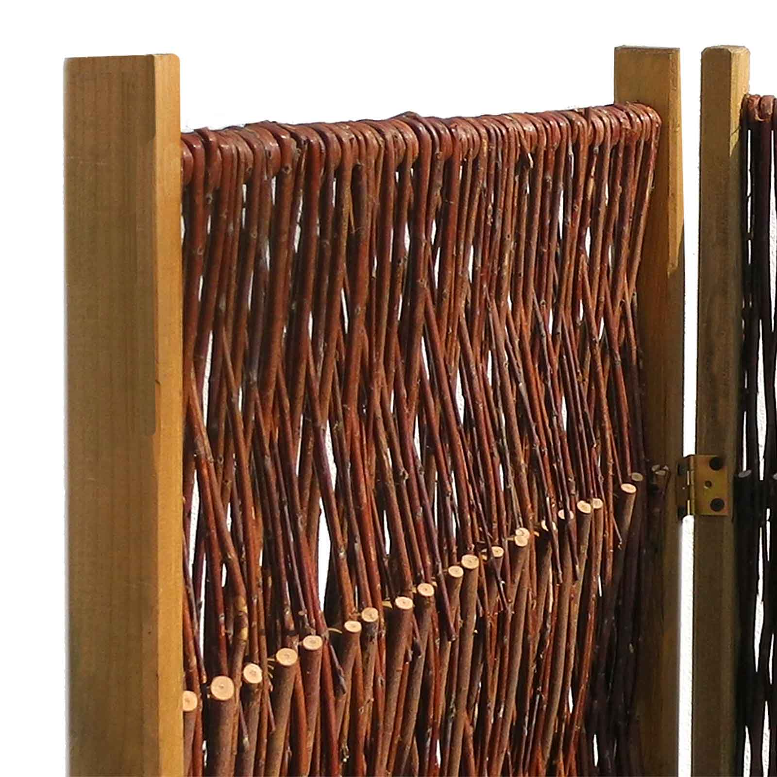 Weiden-Paravent exclusiv Detail Weiden Paravent exclusiv  u. 3-teilig- 1,50 x   1,80 m