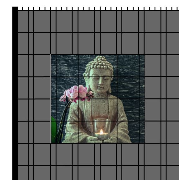 M-tec PRINT® Zaunfenster | Buddha Motiv