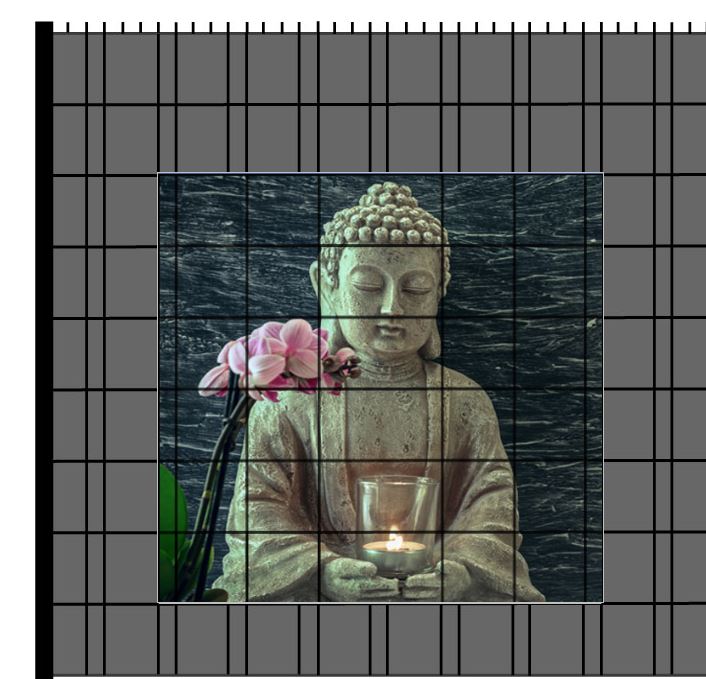 M-tec PRINT® Zaunfenster | Buddha Motiv