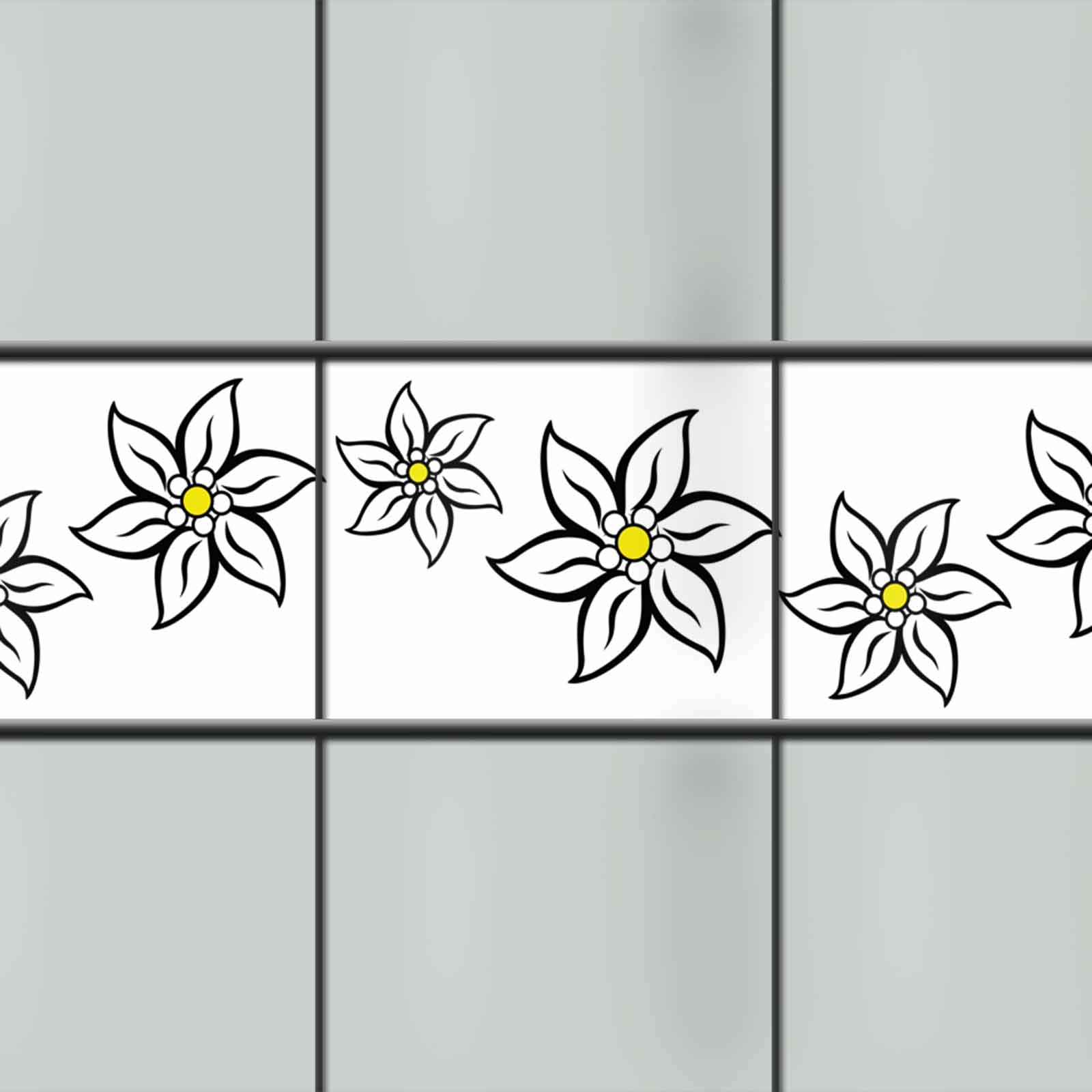 PVC Sichtschutz Streifen "Edelweißblüte" 