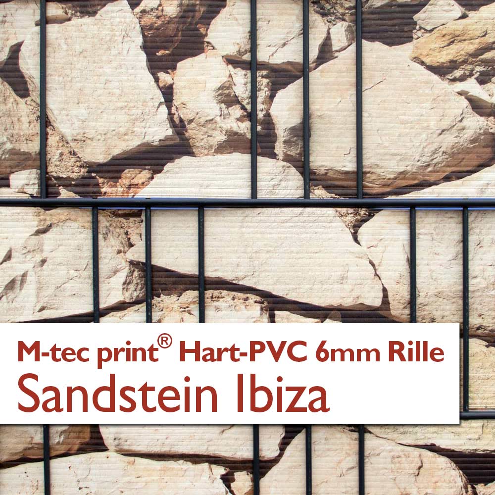 "M-tec print®" Hart-PVC 6mm Rille - Sandstein Ibiza
