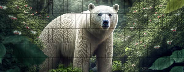 Eisbär - Bedrucktes Tier-Zaunposter