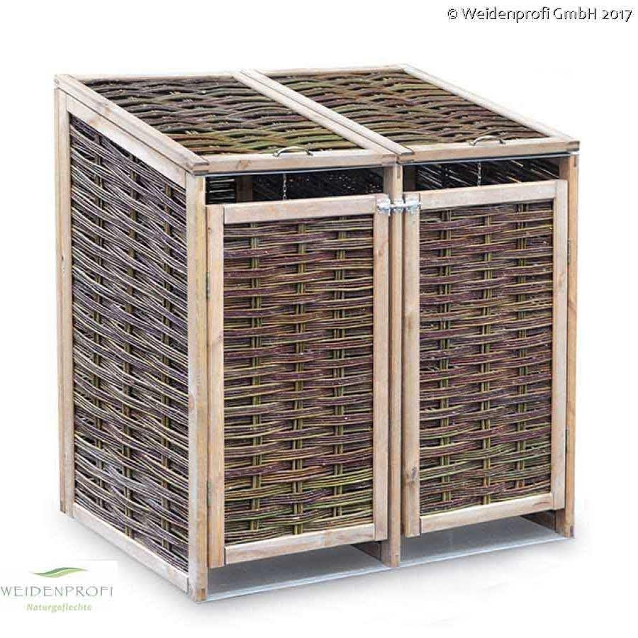 Weiden Mülltonnen Einhausung bis 240 Liter