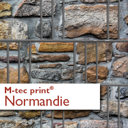 "M-tec print®" Weich-PVC Steinmauer Normandie