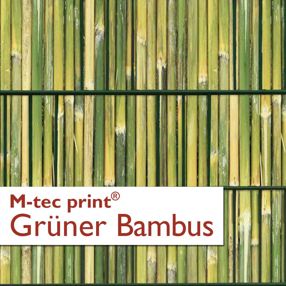 "M-tec print®" Zaunstreifen Grüner Bambus