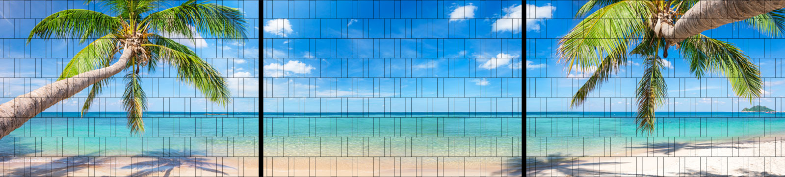 Tropischer Strand - XXL Panorama Zaundruck Poster