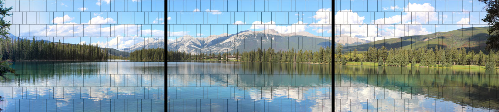 Bergsee - XXL Panorama Zaundruck Poster