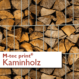"M-tec print®" Zaunblenden Kaminholz