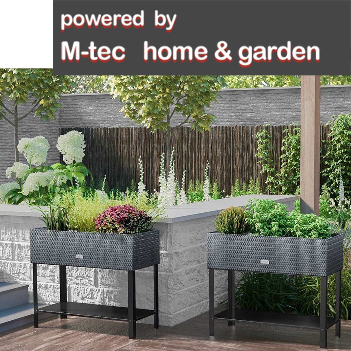 Hochgestell  für Rattan Pflanzkübel  XXL 90 x 40 x30 cm