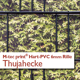 "M-tec print®" Hart-PVC 6mm Rille - Thujahecke