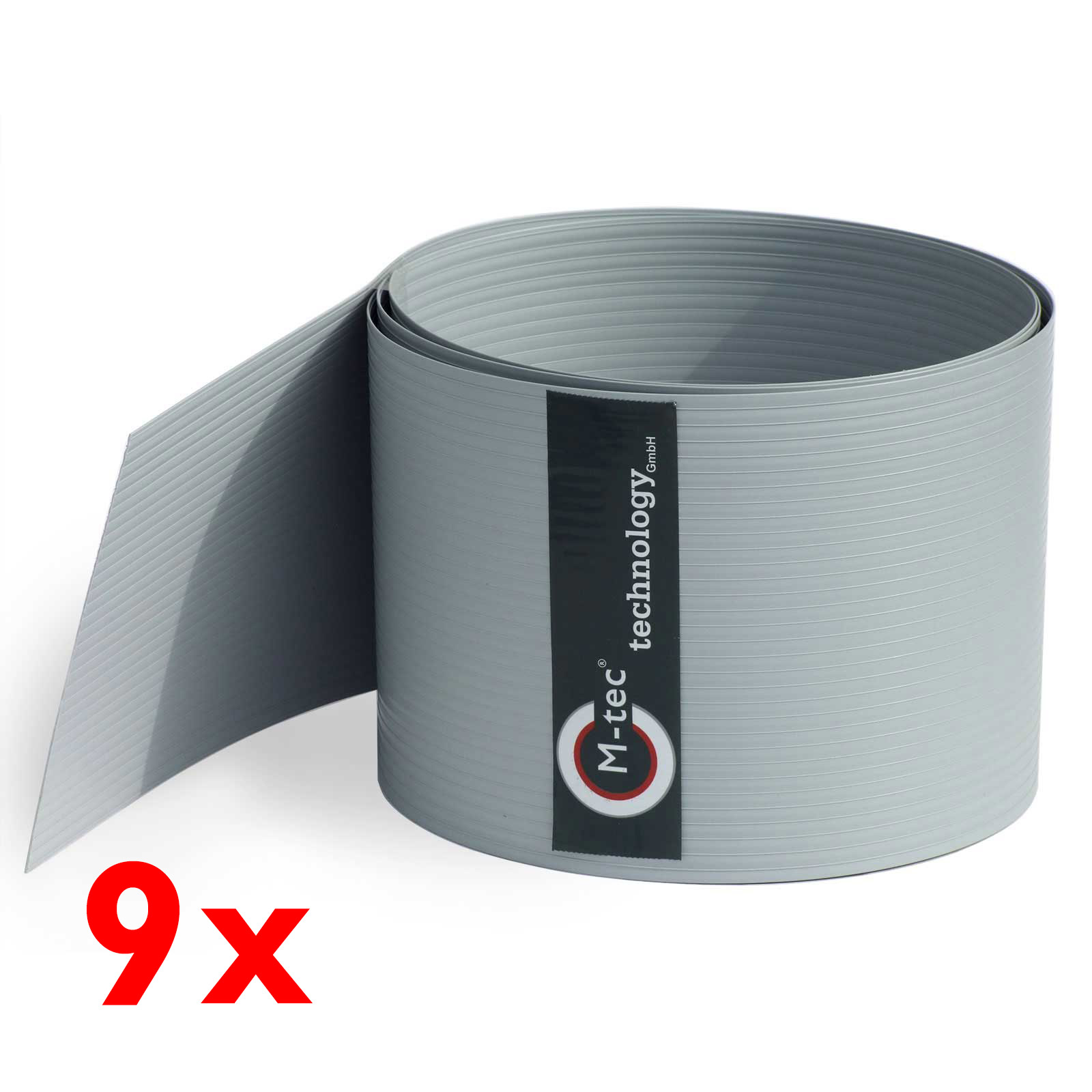 Sichtschutzstreifen Hart - PVC lichtgrau | 19cm | 9 Streifen