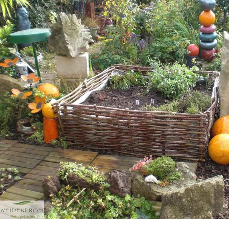 Haselnusszaun Beeteinfassungen-  B 0,60 x  H  0,20 