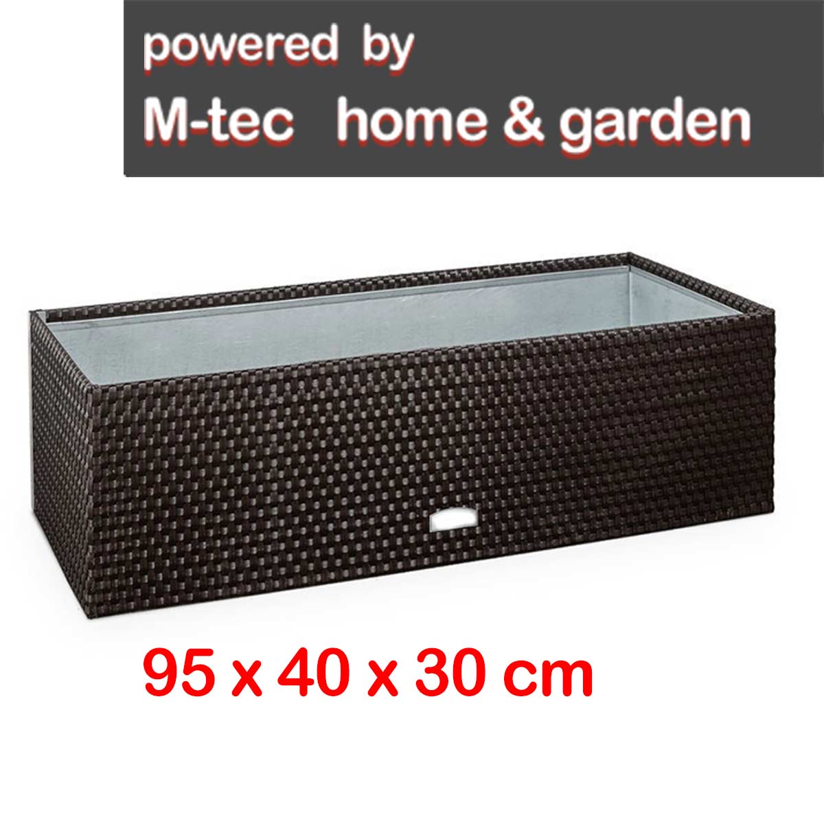 Rattan Kräuter und Blumen Pflanzkübel XXL 95x40 cm