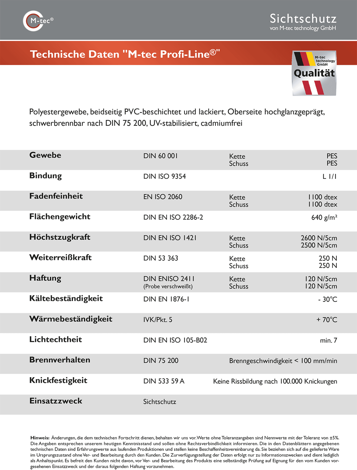 Sichtschutzstreifen M-tec Profi-line ®  weich-PVC moosgrün