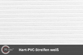 M-tec technology - Hart PVC Sichtschutzstreifen Weiß