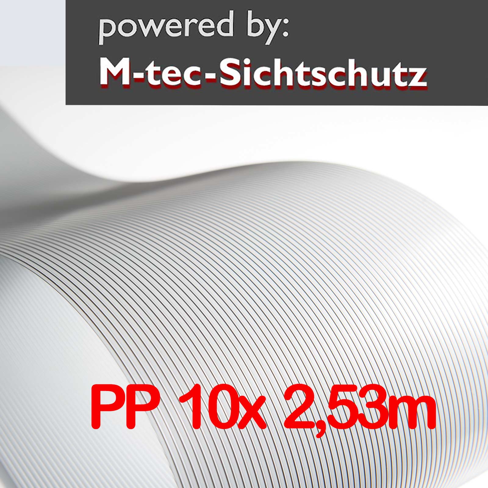 PP Sichtschutz Streifen 10er Pack lichtgrau 
