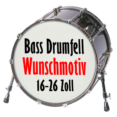 M-tec print® Bass Drum Fell  |  Wunschmotiv