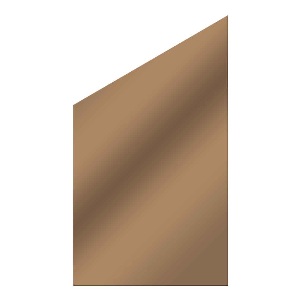 Glasscheibe Glaswand System Vetro schräg bronze 103 x 180|120cm