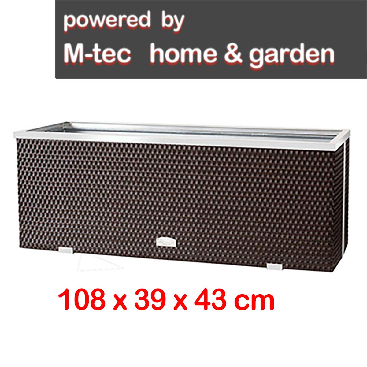 Polyrattan Blumen  Pflanzkübel 108 x 39 x 43 cm