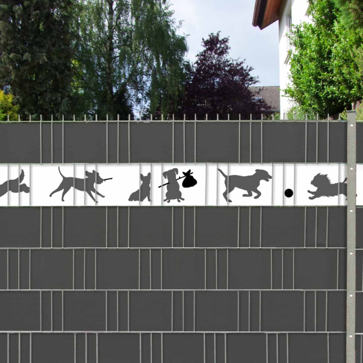 Zaun Sichtschutzstreifen - Hunde
