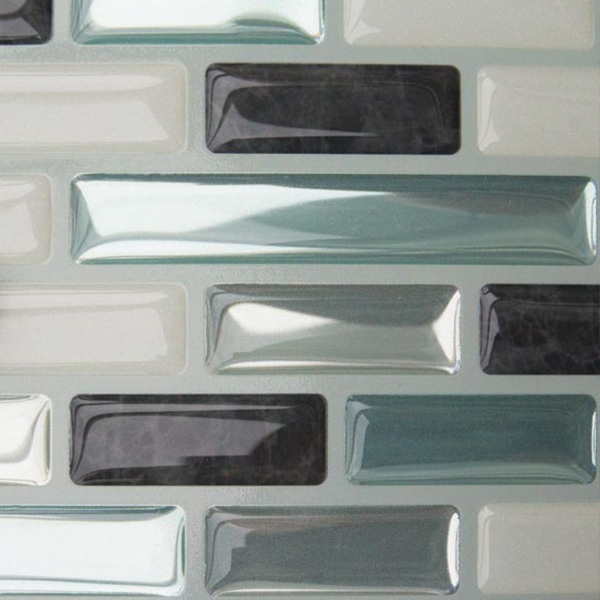 Mosaik Fliesenfolie mint-braun metallic-5er Set