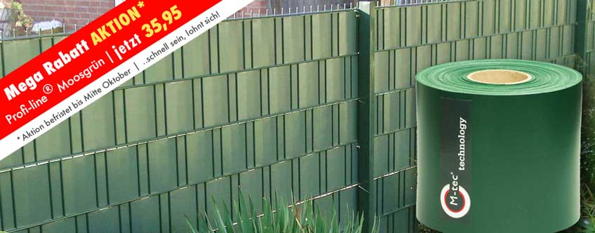 M-tec Profi-line Sichtschutz Moosgrün Sonderaktion