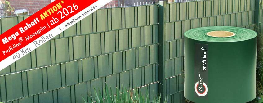 M-tec Profi-line Sichtschutz Moosgrün Sonderaktion