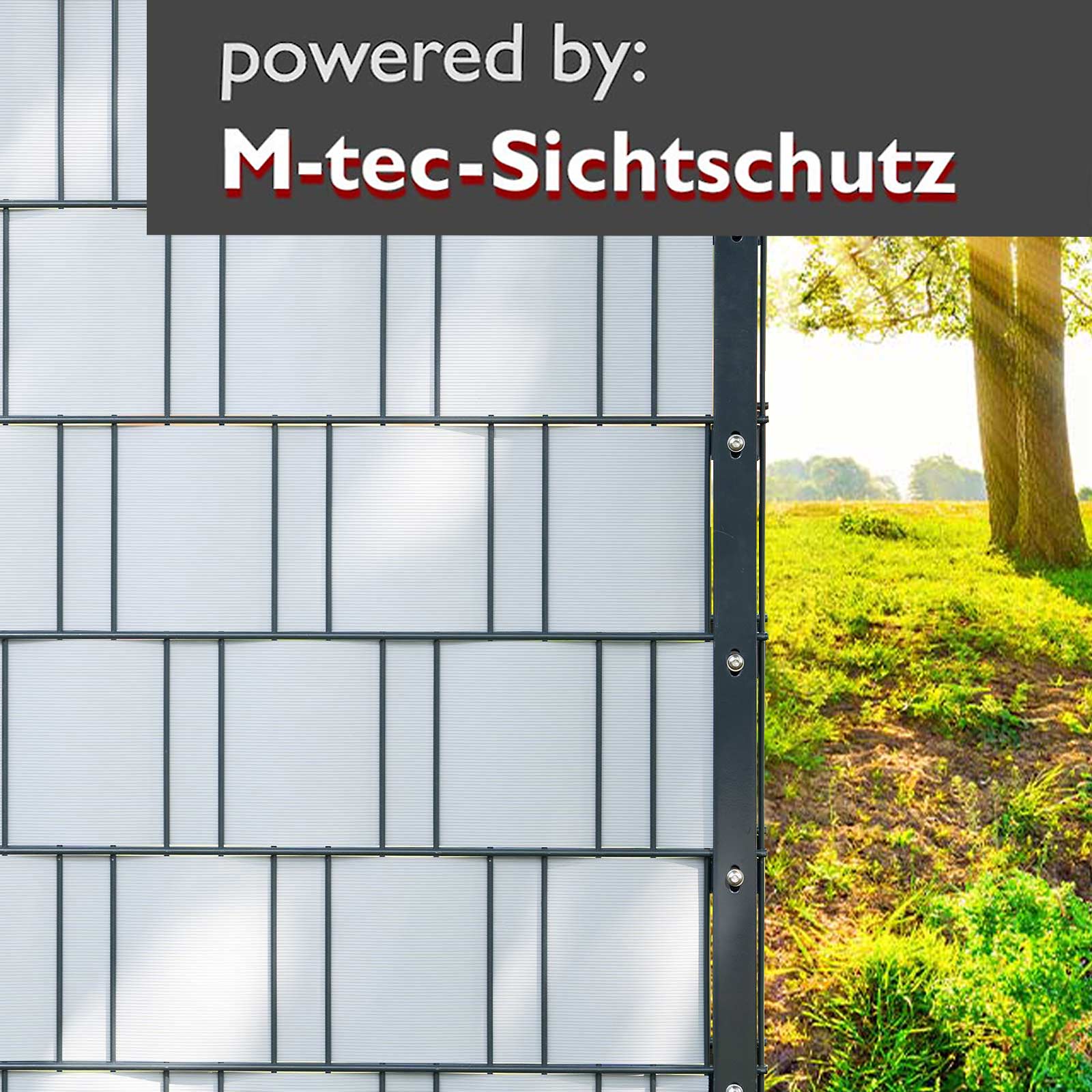 PP Sichtschutz Streifen 10er Pack lichtgrau 