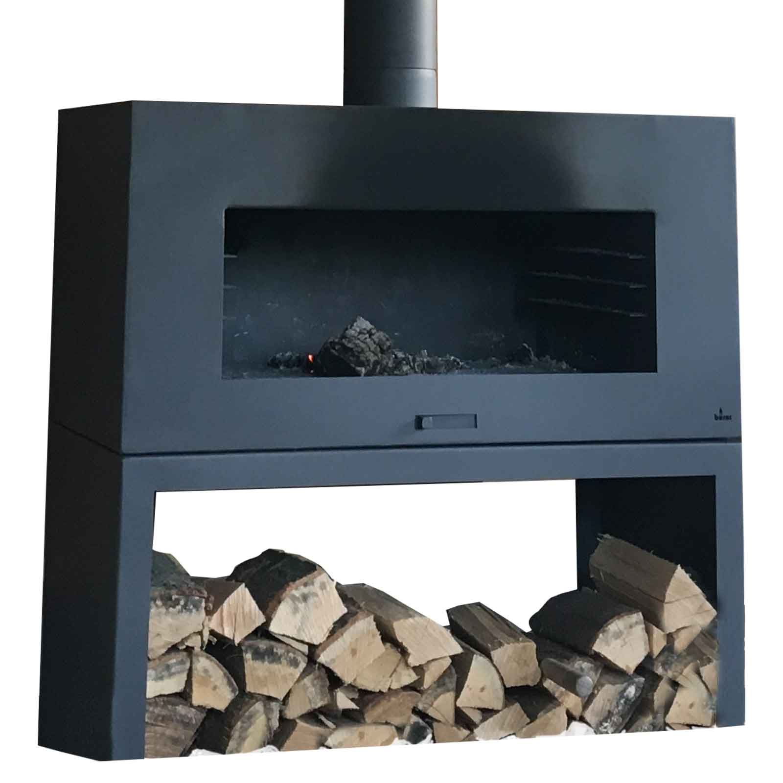 Gartenkamin Odin-schwarz