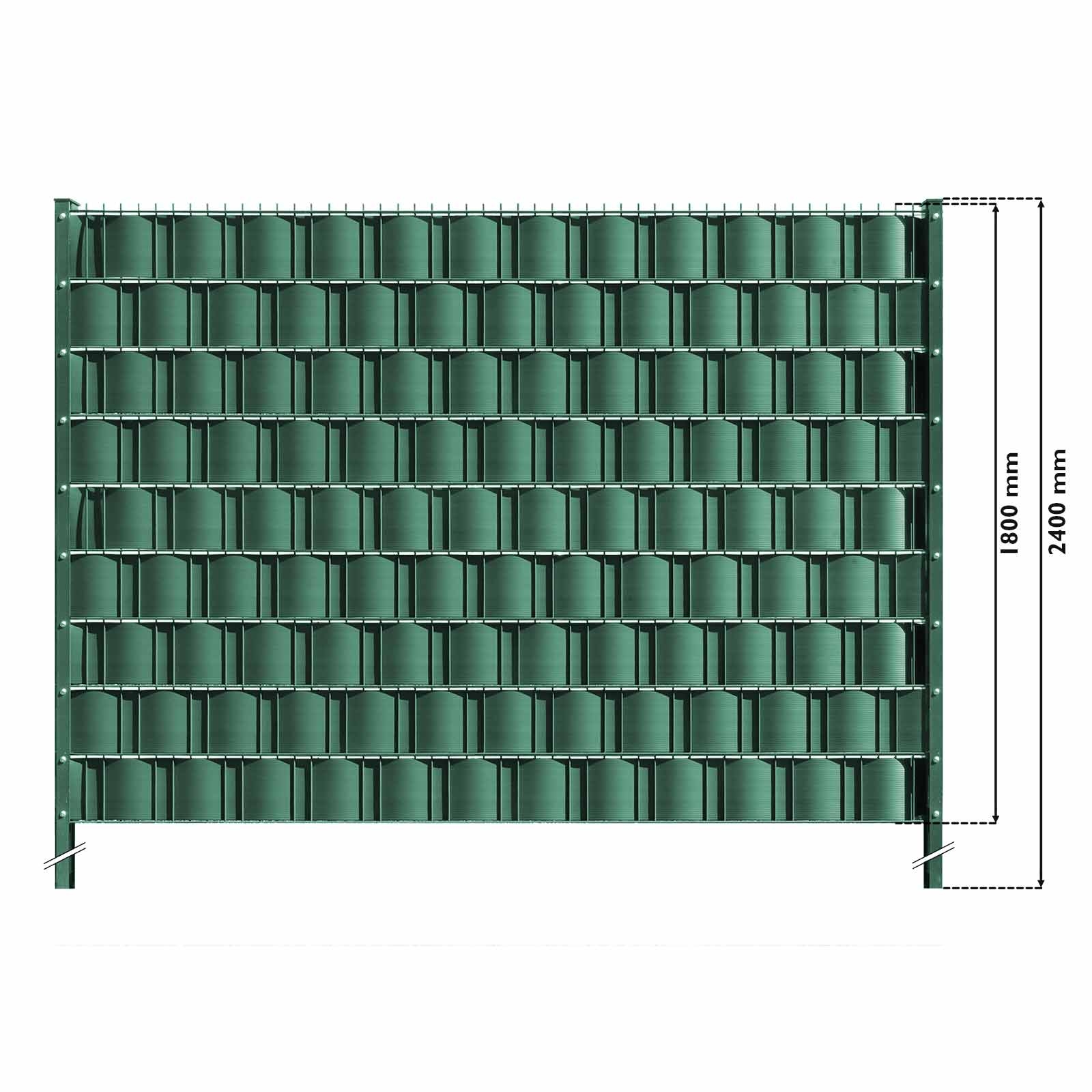 Sichtschutz Mattenzaun Set - Grün - Schwere Ausführung
