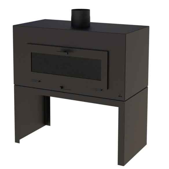 Tür Gartenkamin Odin-schwarz