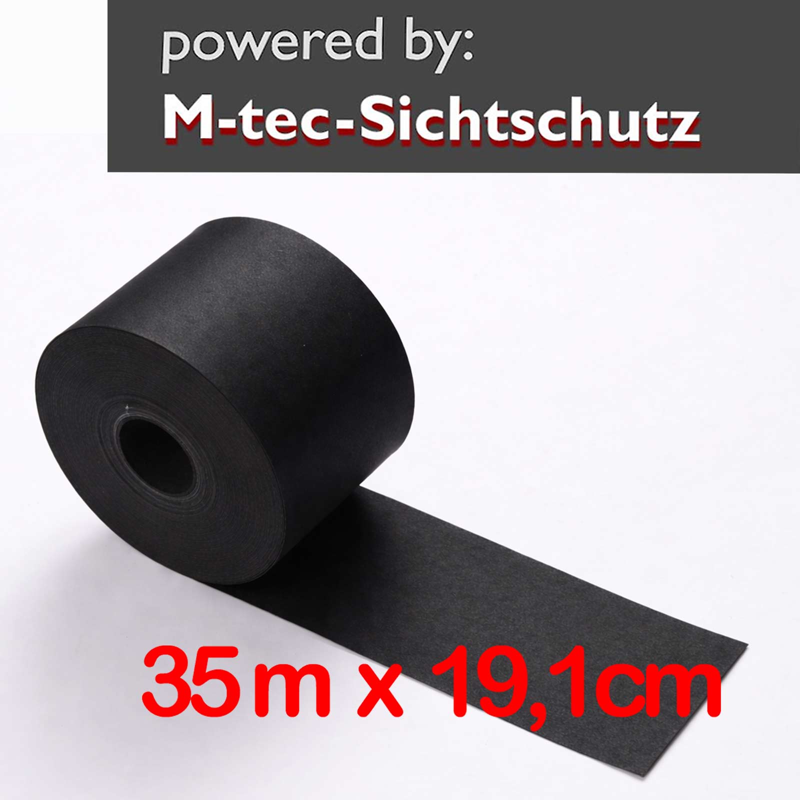 PP 35lfm Schwarze Rolle Lederstruktur  