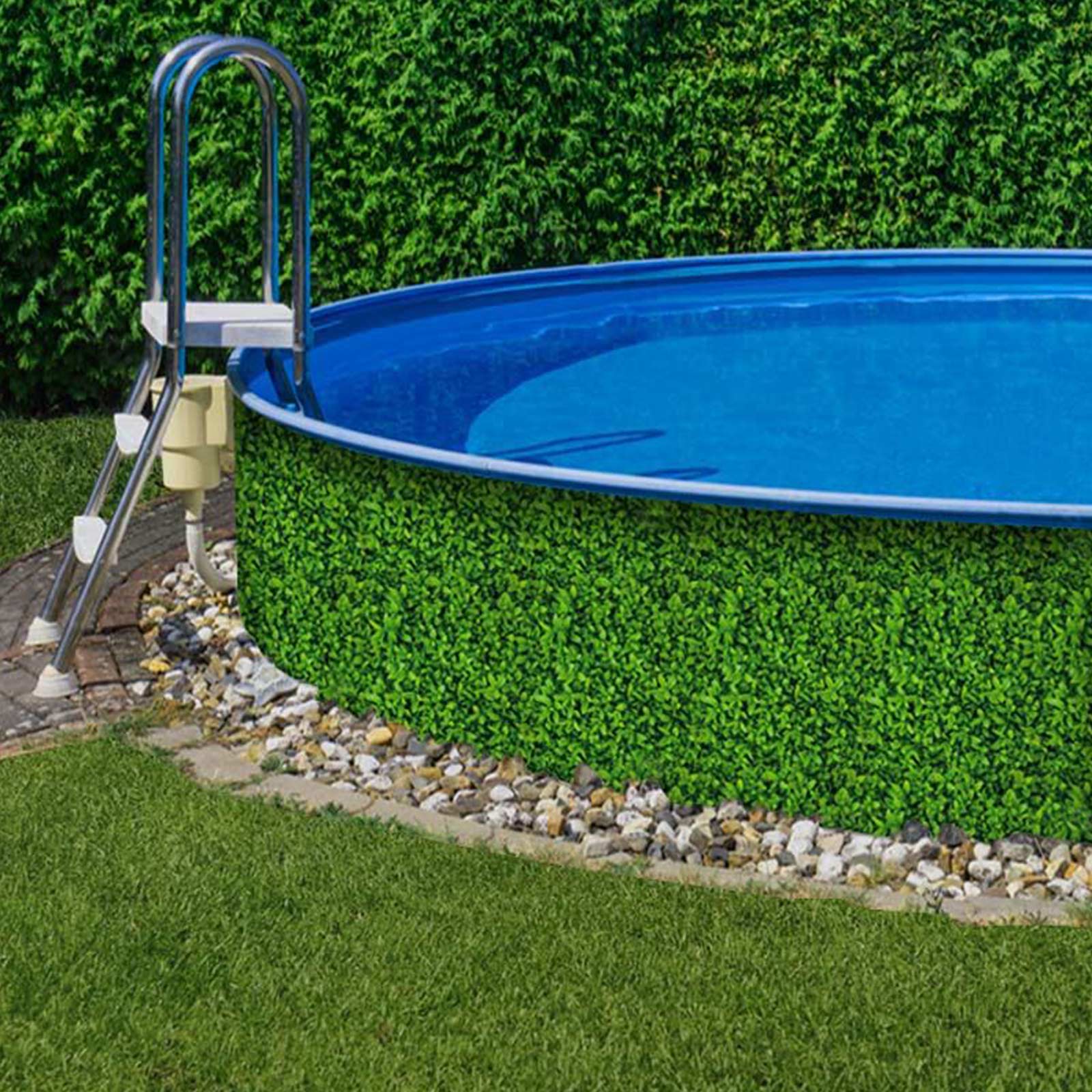 M-tec print® Poolverkleidung Buchsbaumhecke