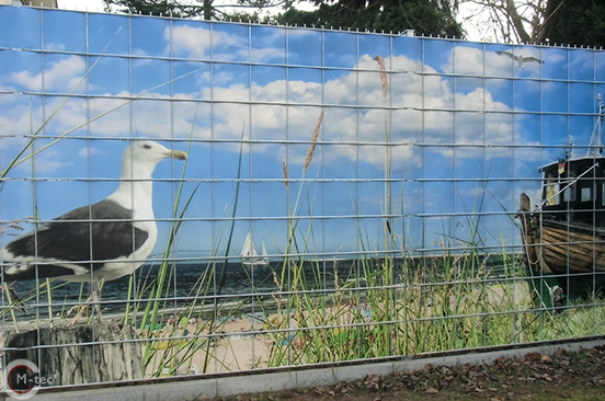 Küstenmotiv als Sichtschutz für den Garten