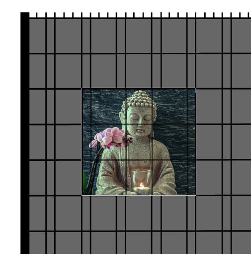 M-tec PRINT® Zaunfenster | Buddha Motiv