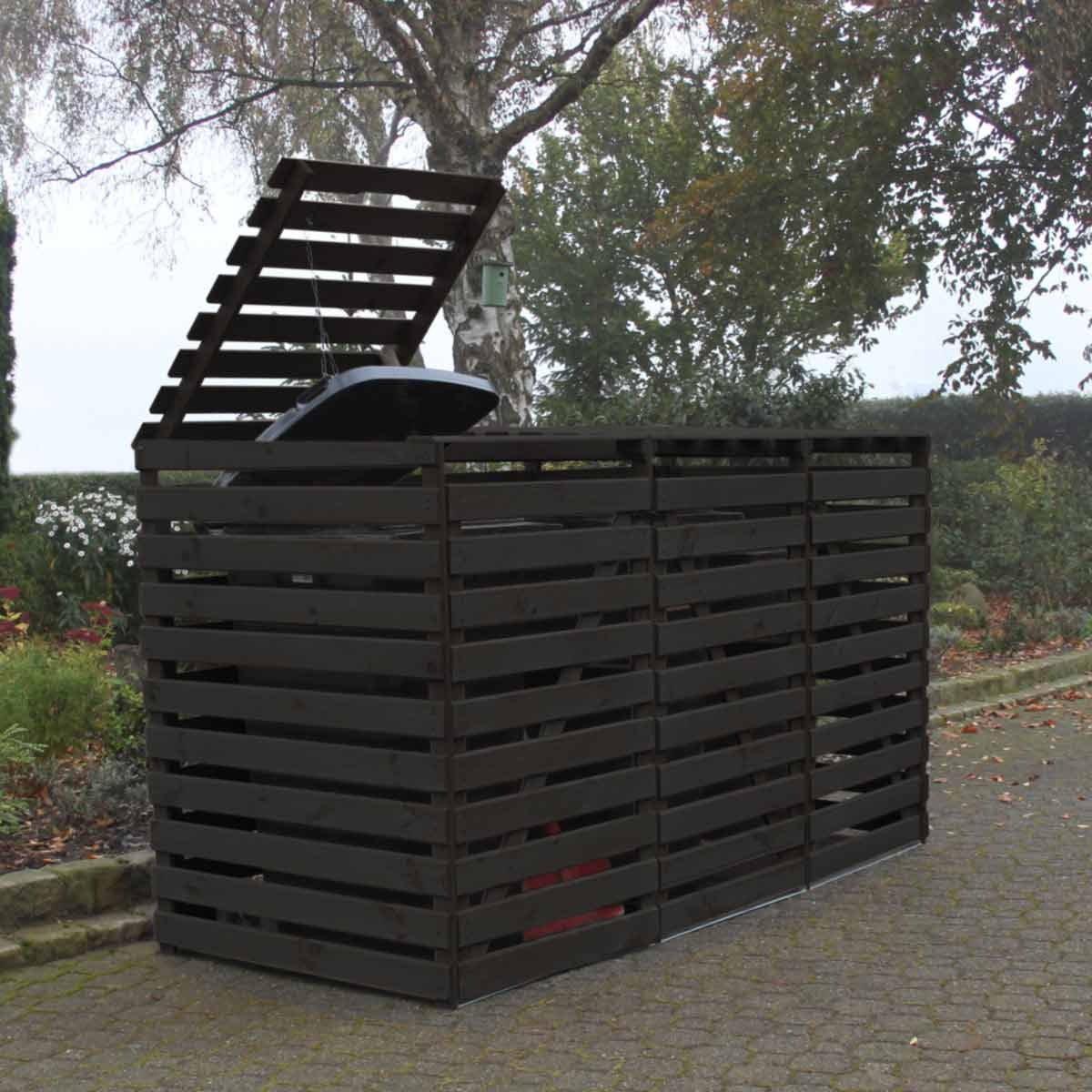 Mülltonnencontainer für drei Mülltonnen